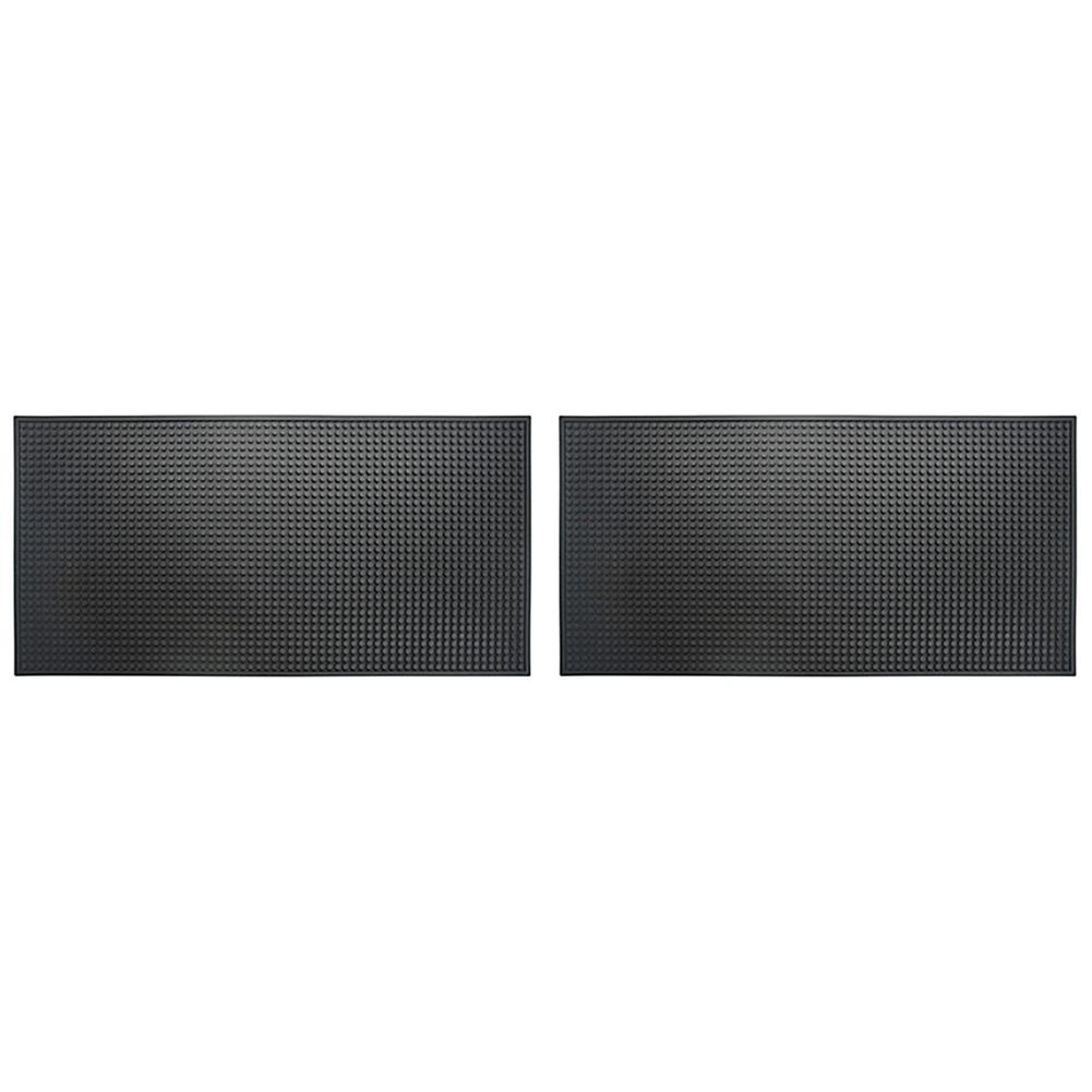 Bar Mat Rubber Coffee Bar Mats Anti-slip PVC Cup Mat Waterproof Heat Resistant Drain Mat for Bar Cafe Barista Cocktail Bartender