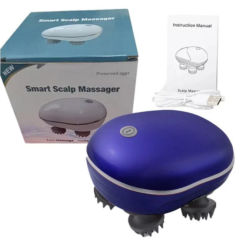 Elektrisches Kopfmassagegerät für die Kopfhaut, Rotlichttherapie, Antistress-Entspannungs-Körpermassage, Entfernen von Muskelverspannungen und Müdigkeit, Massageador-Werkzeug