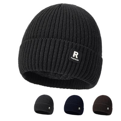 Winter Wool Hat Outdoor Cold-Proof Ear Protection Knitted Hat Single Hat Warm Ear Protection Cap
