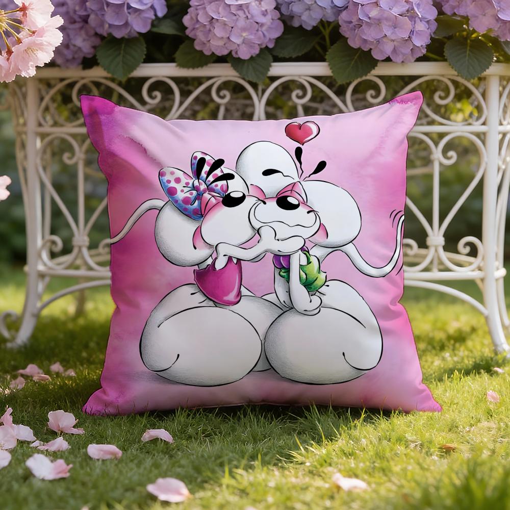 Cartoon D-Diddl Cushion Cover Home & Car Dual-Scene Pillow Cover: Reversible For Premium Comfort