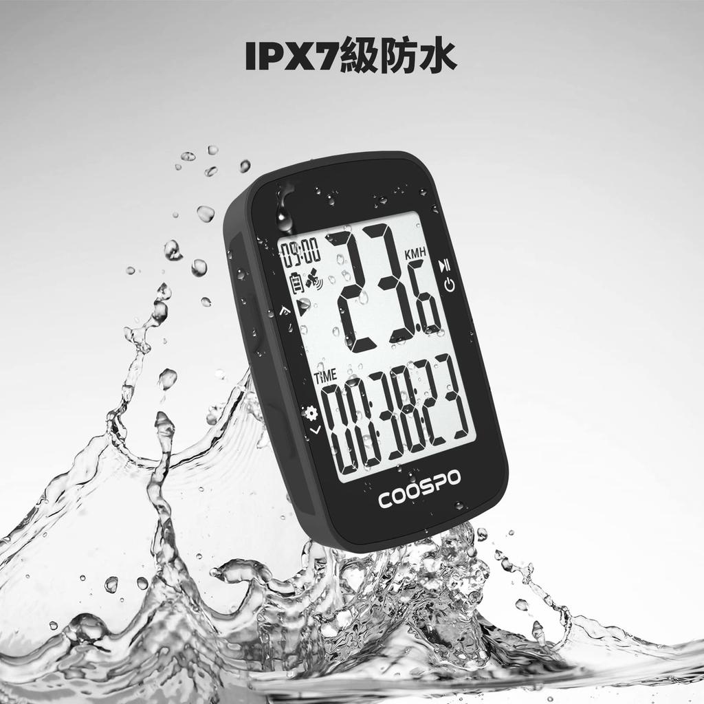 COOSPO Cycle Computer GPS Wireless Cycling Computer with Built-in Battery, App Compatible, IPX7 Waterproof, 2.3-inch Display, Strava Sync, Speedometer