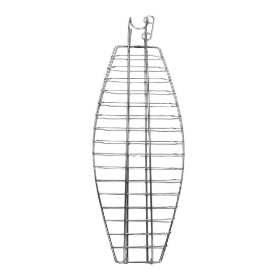 Grilled Fish Basket Stainless Steel Hanging Fish Grill Rack Adjustable Locking Hinges Flipping Fish Grill Tool for Whole Fish & Seafood