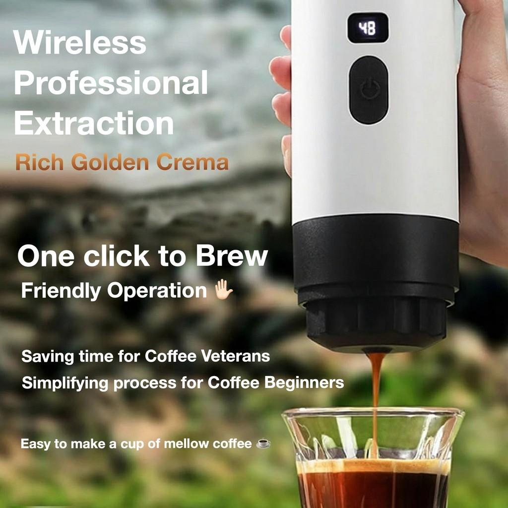 3-in-1 Wireless Portable Espresso Coffee Maker 15Bar Ground & Capsule Compatible Espresso Machine Hot & Cold Brew Coffee Machine