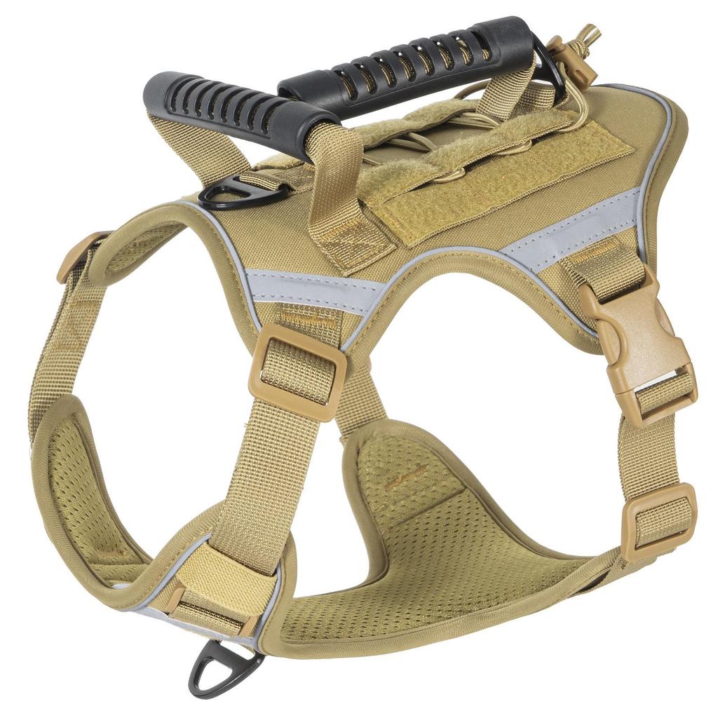 Cross-Border Tactical Dog Harness: Breathable Vest for Outdoor Military Training with Chest Harness & Traction Rope