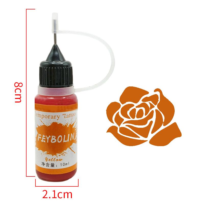 Temporary Tattoo Indian Henna Tattoo Ink Body Art Paint Semi-Permanent Makeup Pigment No Pain Eyebrow Eyeliner Beauty Supply Diy