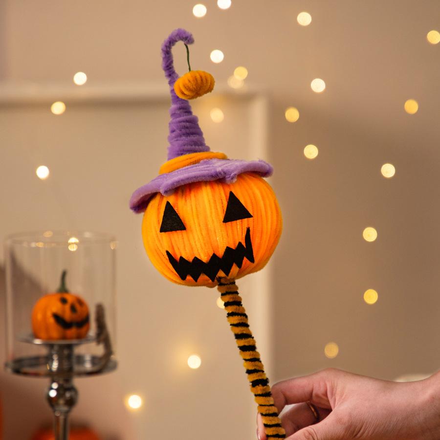 Halloween decorative pumpkin lanterns, small gift arrangements, twist sticks, DIY material packs, ornaments, props, handmade ornaments