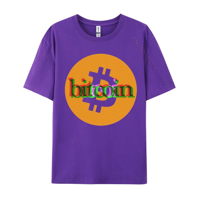 Bitcoin Logo T-Shirt Europa Unisex Brandneues Design Oberteile T-Shirts Baumwollstoff T-Shirts Freizeit Oberteile T-Shirts Cool