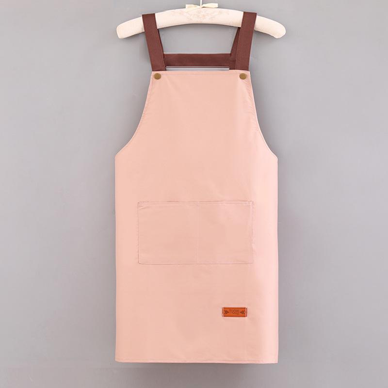 Unisex wasserdichte ölabweisende Küchenschürze mit großer Tasche und verstellbarem Riemen - Einfarbige, Übergröße