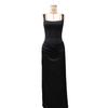 2026 European Style Spring Solid Color Sleeveless Slim-fit Pleated Square Neck Dress
