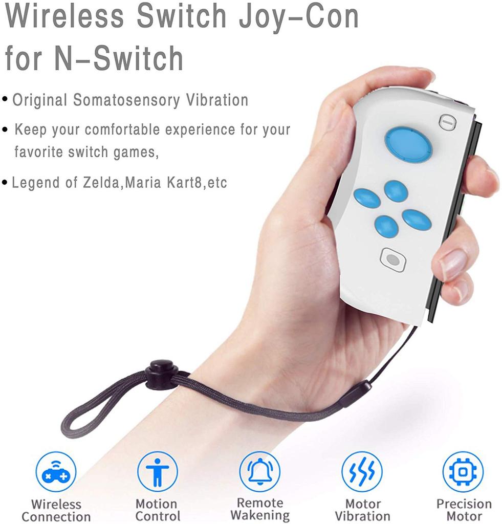 STORM WYRM Kabelloser Joycons-Controller für Switch/OLED inkl. Vibrations- und Sensorfunktionen mit Handseilen