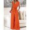 Yyfs Womens Fashion Summer Casual Spring Solid Color Print Sleeveless Vneck Trousers Pants Suits