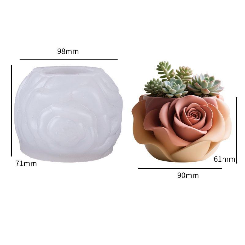 

Resin Mold Easy To Demold Flower Pot Mold Silicone Craft Mold Romantic For Valentine S Day Candle Making Home Decor білий