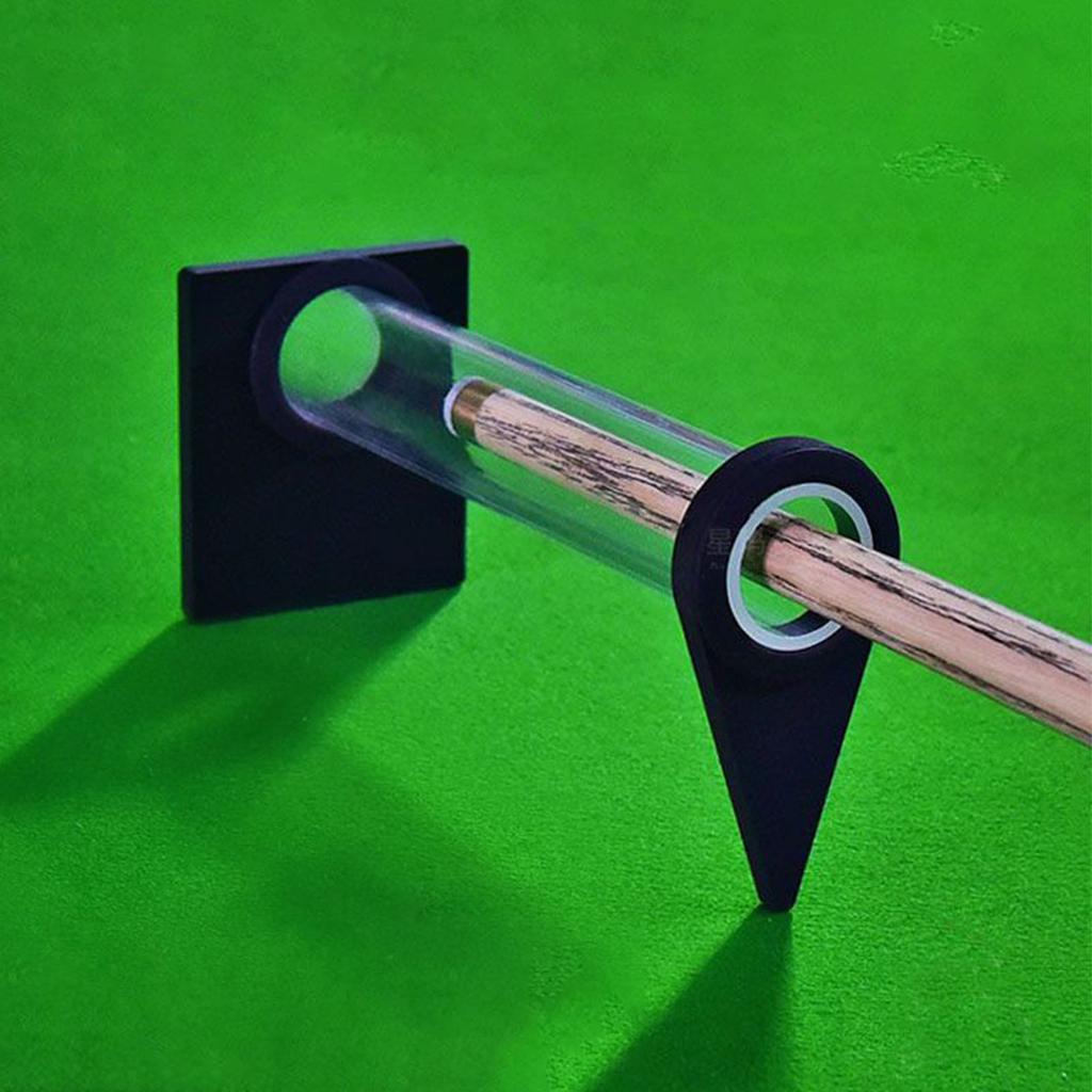 Billiard Stroke Trainer Acrylic Transparent Pipe and 2 Adjusters Pool Aiming Practice Tool for High Medium Low Strokes