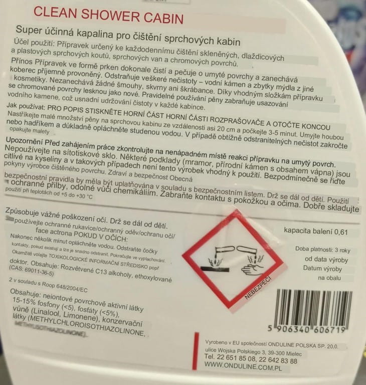 Feda shower cabin cleaning foam 06l