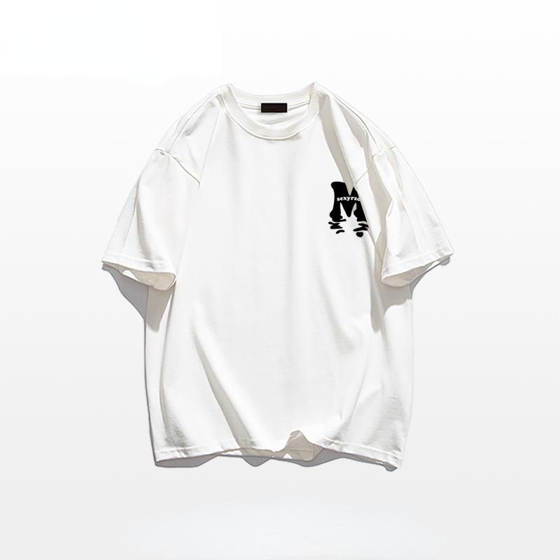 

Летняя мода, тяжелая ретро мужская футболка с английскими буквами из 100% хлопка с принтом и круглым вырезом, высококачественная повседневная уличная футболка для фитнеса S бежевый