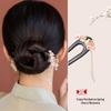 Elegant U-Shaped Tassel Hairpin: Ancient Chinese Style Floral Hair Accessory for Hanfu & Qipao Updos