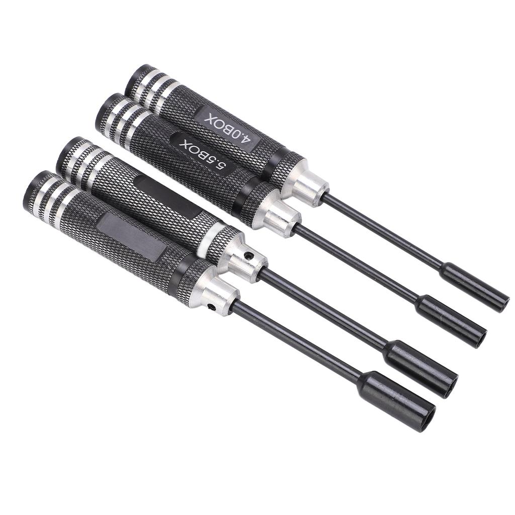 Sekskantmutterdriverhylsesett Fastnøkkelboks Skrutrekkerhylse 4,0 mm 5,5 mm 7,0 mm 8,0 mm med krysshylse