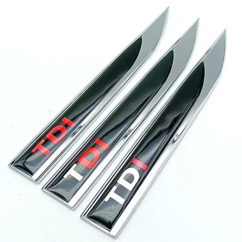 AABGJ1 2 Pieces Metal TDI Side Fender Badge Emblem Sticker Sticker For Volkswagen VW POLO PASSAT GOLF 5 6 7 MK7 MK4 MK5 MK6