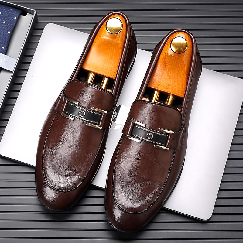 Genuine Leather Shoes For Man Leather Casual Shoes Business Oxford Shoes High Quality Designer Work Shoes
