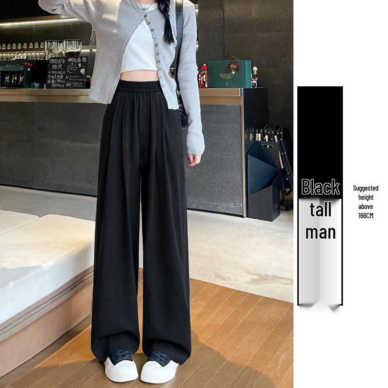 Women's Blue Wide-Leg Drape Jeans