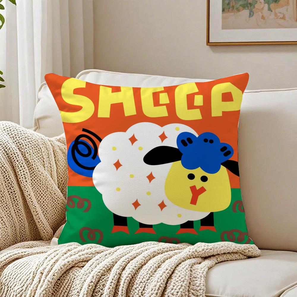 Chinese Zodiac Print Cushion Cover Linen Pillowcase Soft  for Sofa Bed Home Room Decor