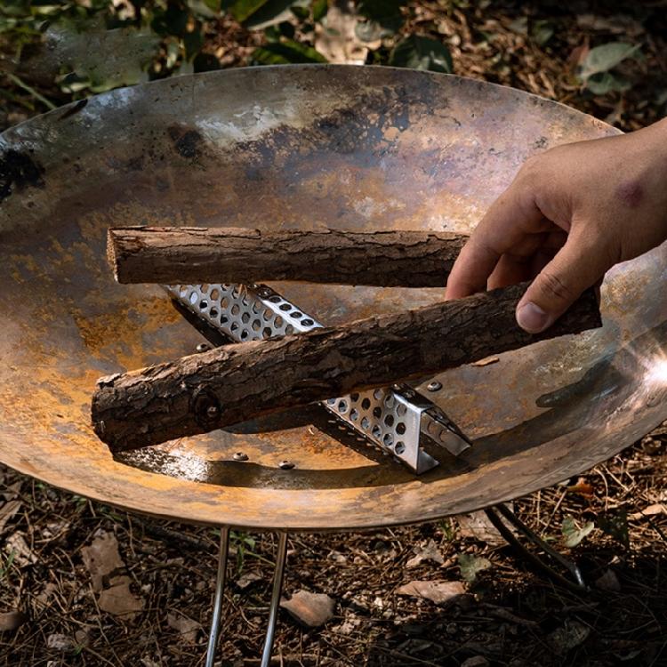 Light Camping Burners With Airflows Channel Stainless Steel Campfires Enhancer Tool For Efficient Wood Fuels Utilization