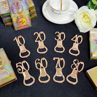 Apribottiglie Forma Numero 16/18/20/21/30/40/50/60 Per Festa di Compleanno Matrimonio Anniversario Souvenir Regalo Gadget da Cucina