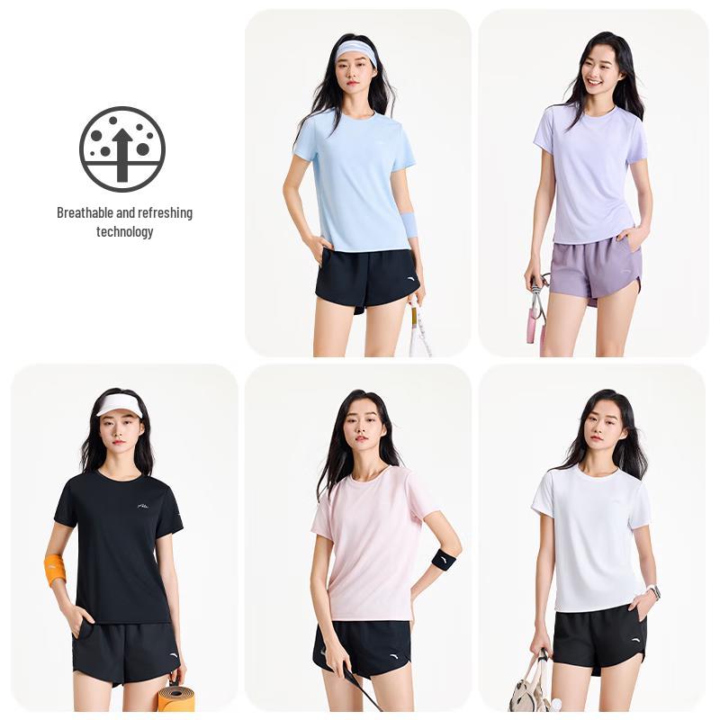 Anta Women's Quick-Dry Short Sleeve & Shorts Set