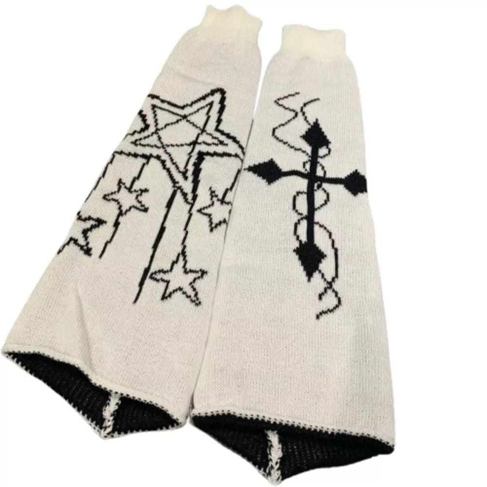 Sweet Cool Long Tube Socks Y2K Leg Warmers Fashion Knitted Wide Leg Hosiery