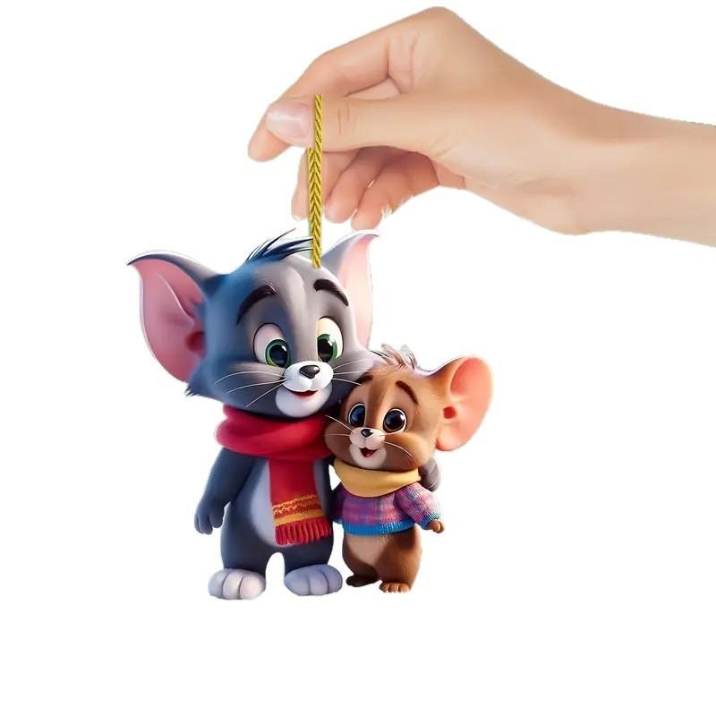 

Том И Мультяшный Джерри Акриловая Подвеска с Плоской Поверхностью для Автомобильных Аксессуаров