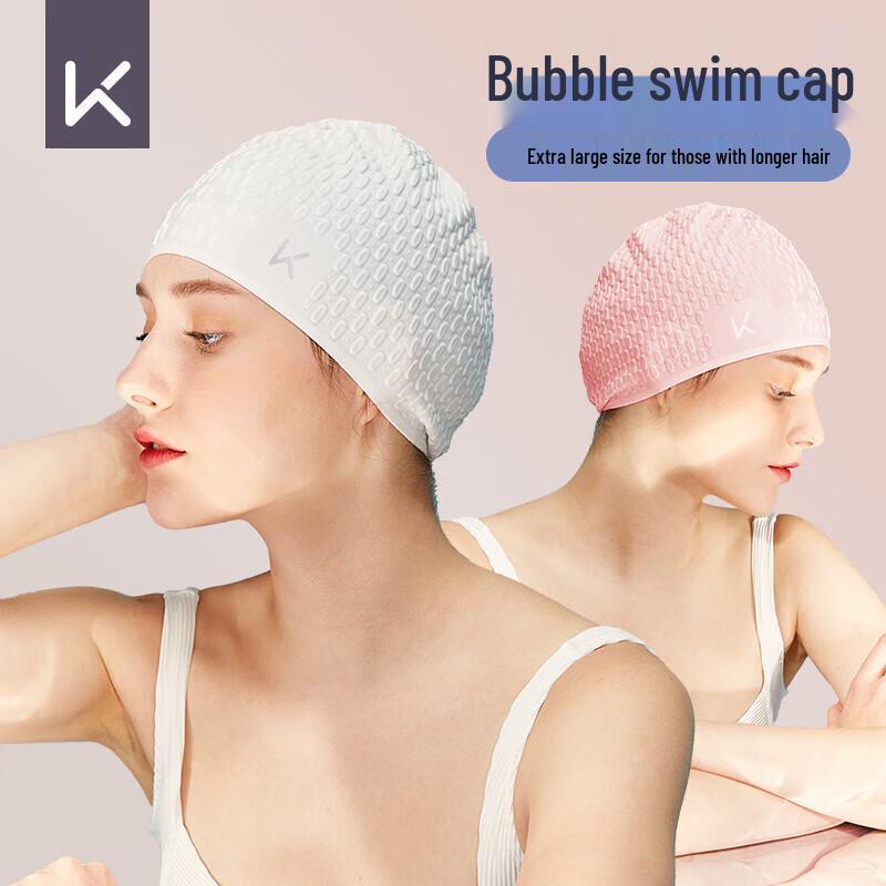 Keep Waterproof Silicone Swimming Cap for Adults with Long Hair