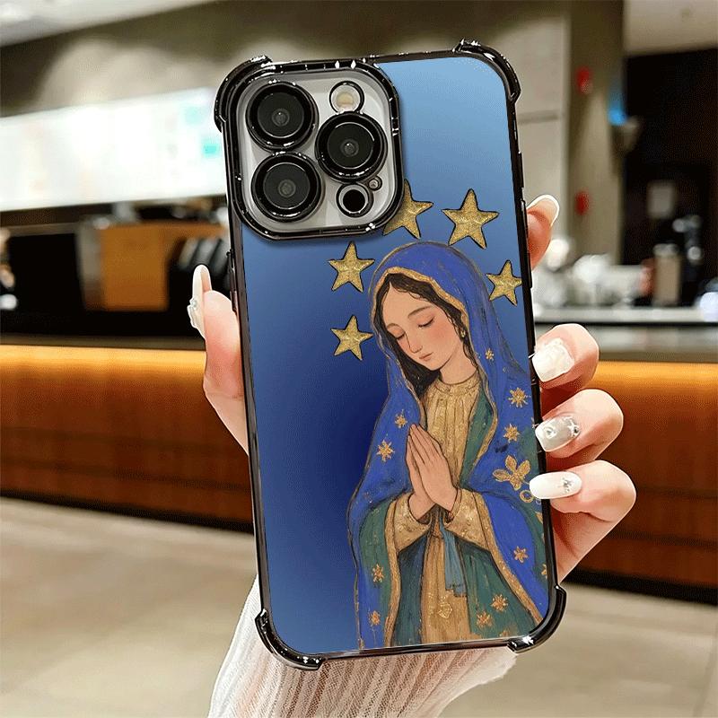 Virgen Mary Virgin De Guadalupe Soft Phone Case For iPhone 15 16 17 Air 14 Pro Max 16E Plus 13 12 Mini Plating Anti-Fall Fundas