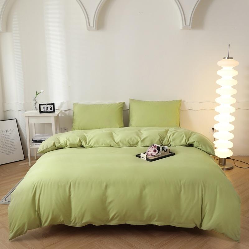 1Pc Simple Solid Color Washed Cotton Quilt Cover Skin Friendly Breathable Bedding for Seasons King Queen Size Comforter Cover