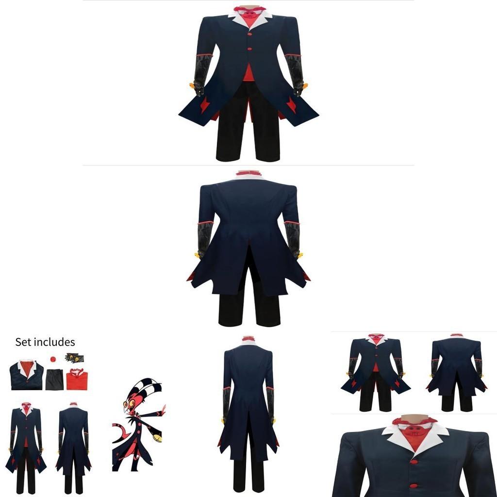 Polyester Blend Fabric Hell Boss Cosplay Suit Halloween Performance Costume