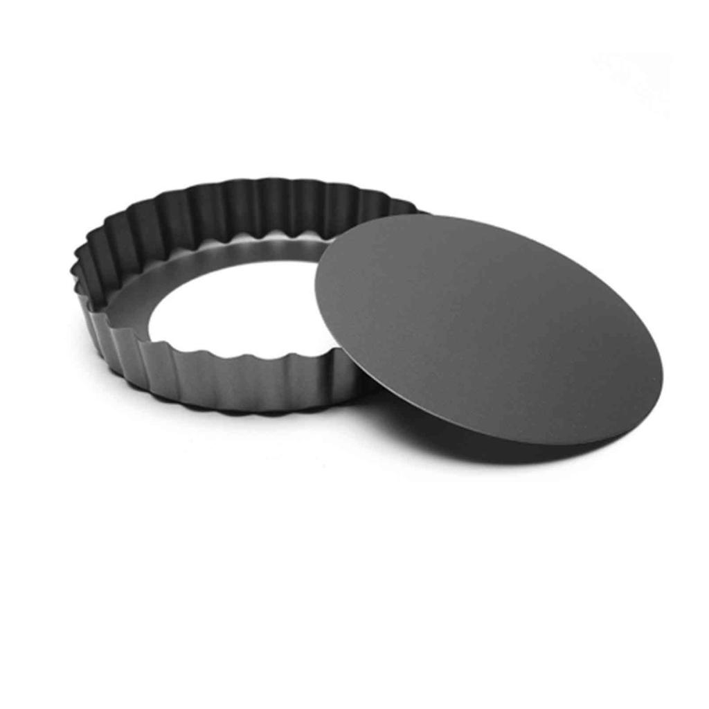 6 st 3-tums Quicheform Livsmedelskvalitet Förhindrar Fastbränning Kolstål Pajform med Löstagbar Botten för