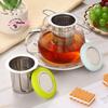 Stainless Steel Mesh Tea Infuser Reusable Cup Strainer with Lid Loose Leaf Spice Filter for Teapots And Mugs Ideal for Steeping