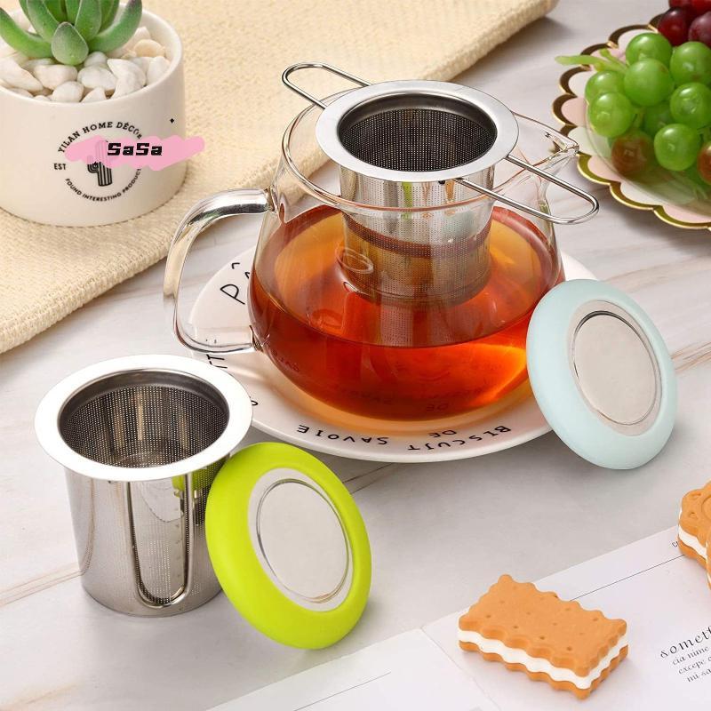 Stainless Steel Mesh Tea Infuser Reusable Cup Strainer with Lid Loose Leaf Spice Filter for Teapots And Mugs Ideal for Steeping