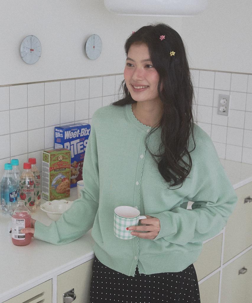 Nyuluki Base Loose Fit Cardigan_Mint