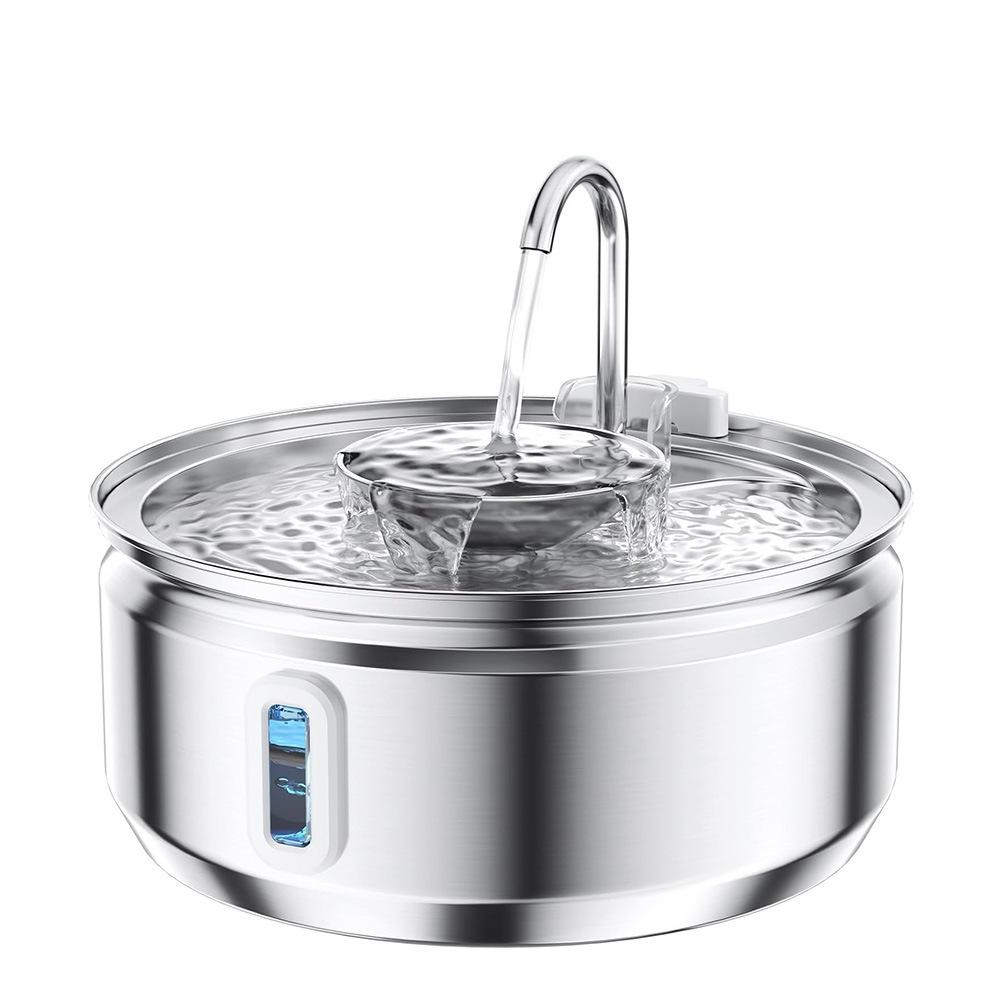 3.2L Stainless Steel Automatic Pet Water Fountain for Cats and Dogs