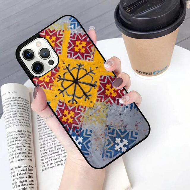 Autumu Latvian Ethnic Sun Tree Phone Case Cover for iPhone 17 Air 16 16e 15 12 11 13 14 Pro Max Apple Plus Coque
