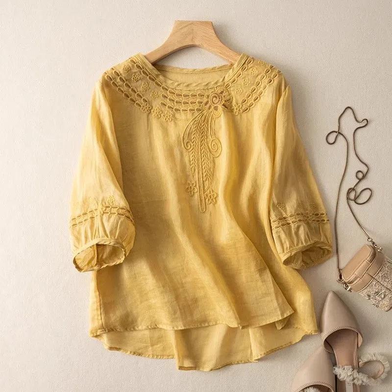 Dámske tričko Letné Veľká veľkosť Bavlnené tričko Mäkké Voľné Potlačené Ležérne Pohodlné Pulóvrové tričko Top