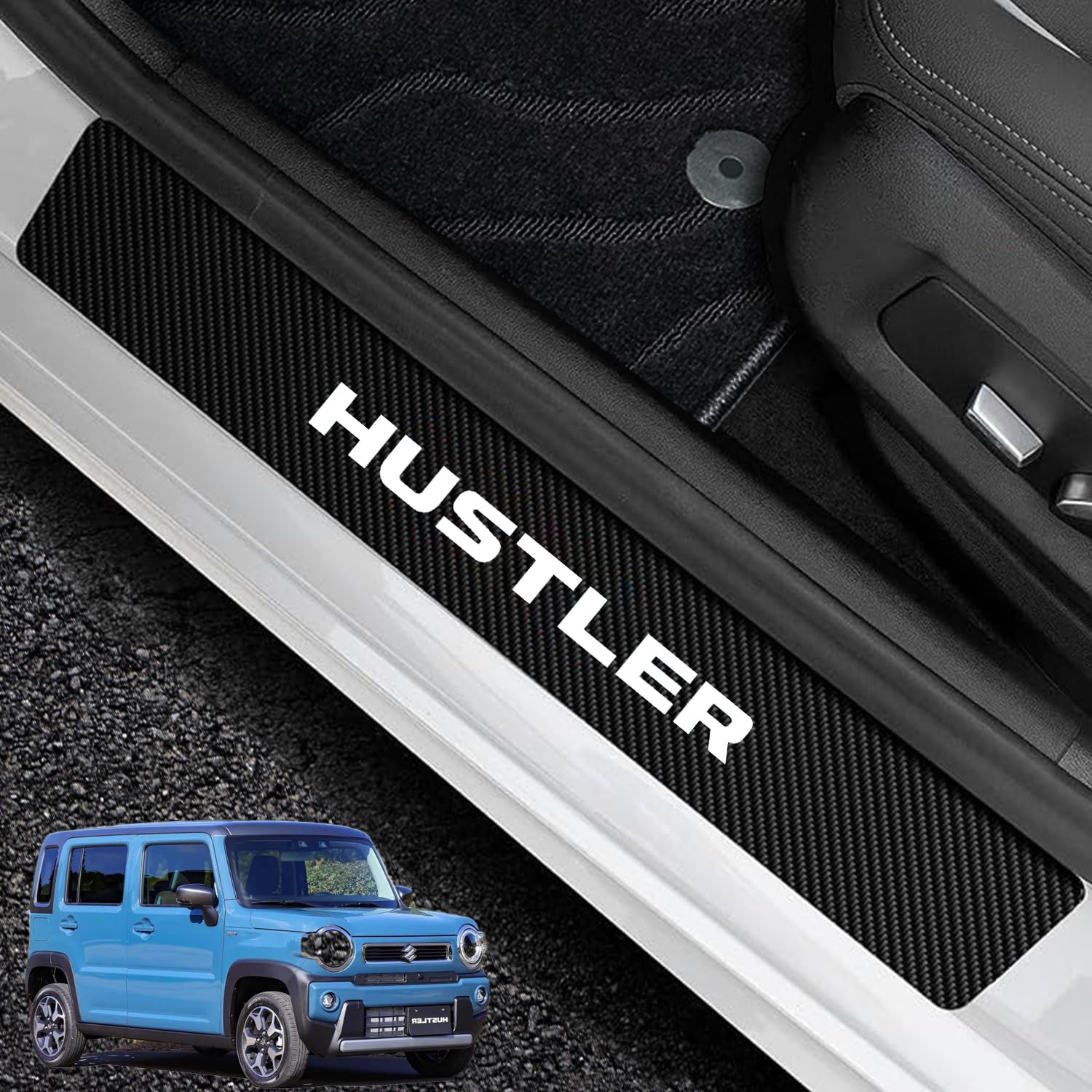 

YUYUWA Hustler MF / MH / MP Series Car Side Step Guard, Carbon Fiber