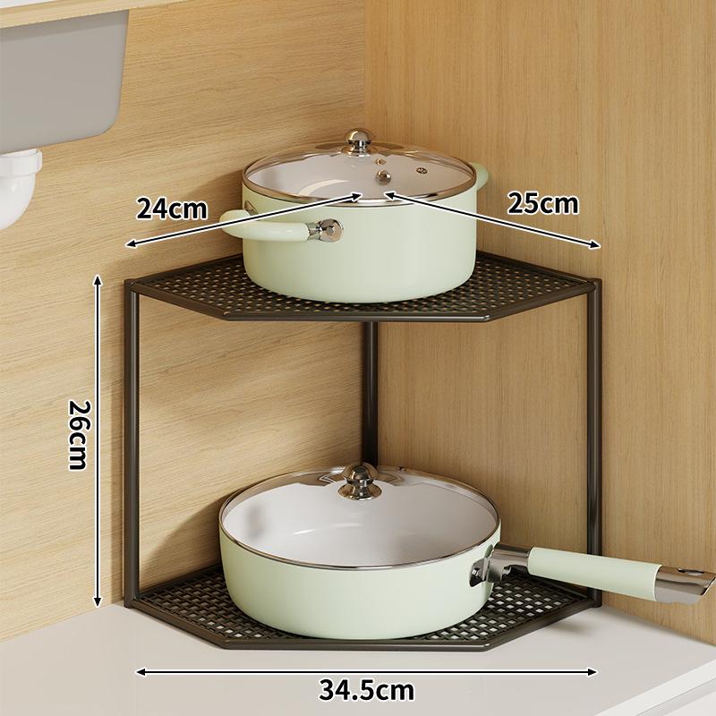 Corner Kitchen Counter Shelf: Multi-layer Pot and Cookware Storage Rack