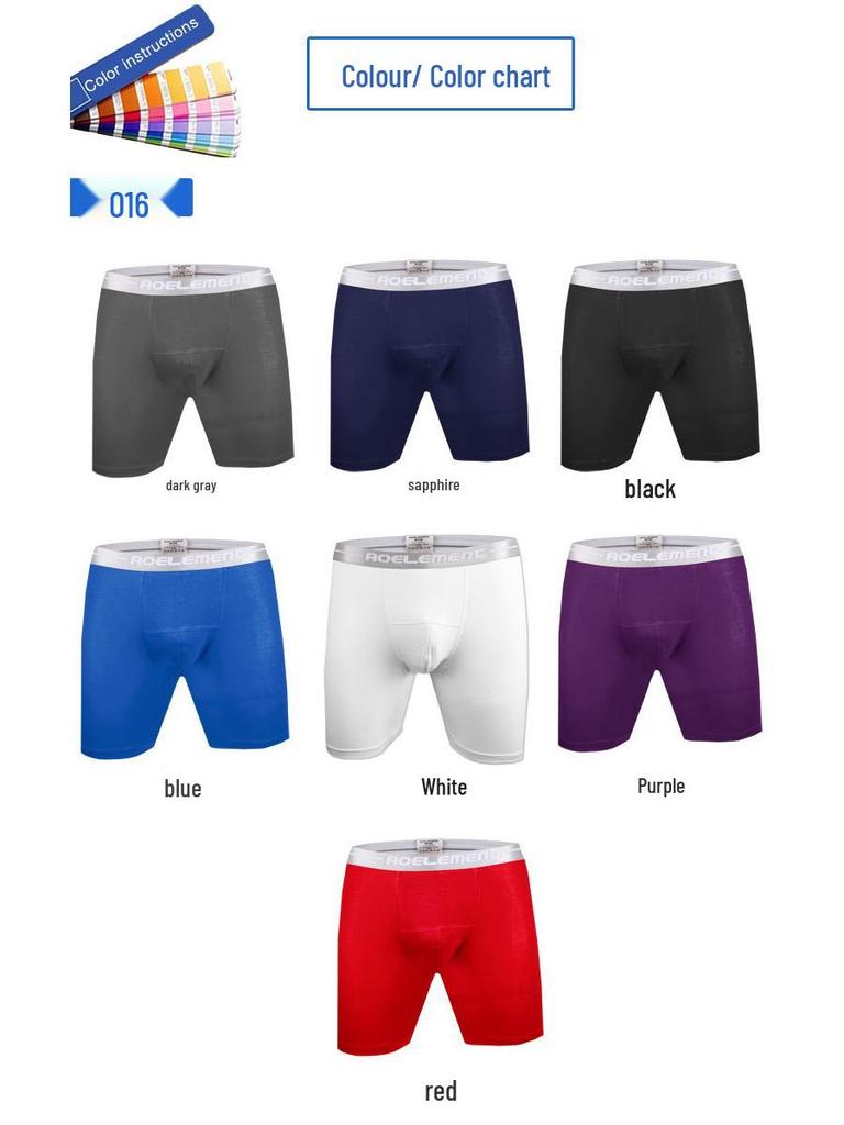 Aokuansu Men's Long Sport Boxer Briefs - Anti-Friction, Plus Size, For Running