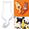 2PCS Stainless Steel Cookie Cutter Cat Shadow Cake Biscuts Cutter Fondant DIY Mold