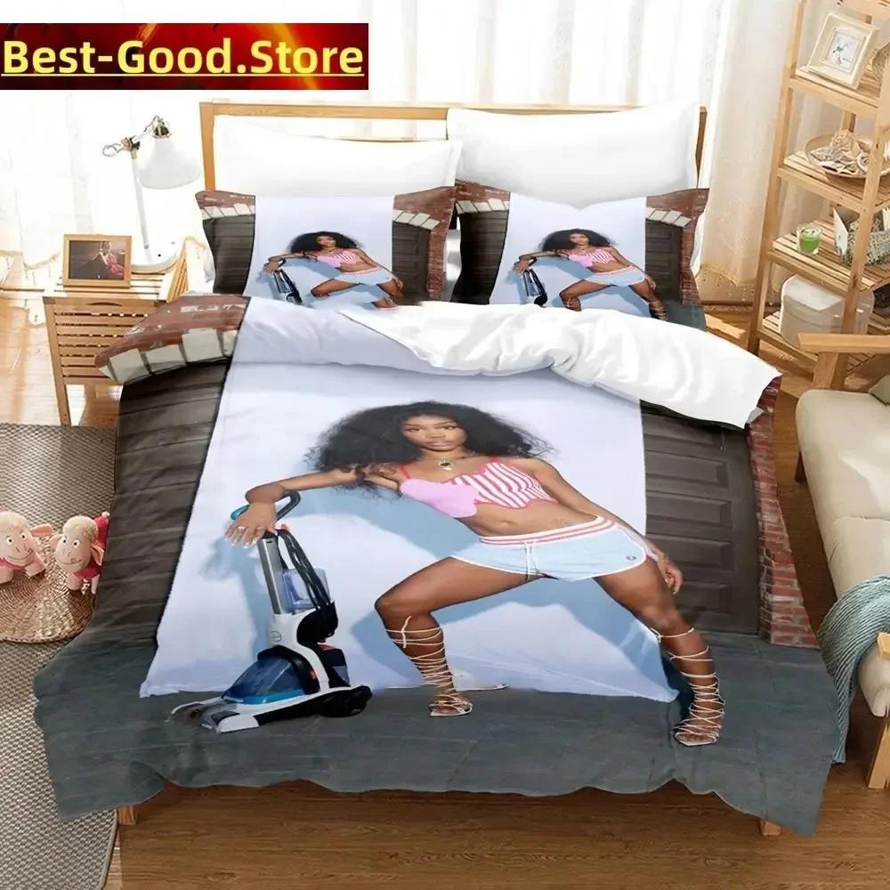 

3D Fashion Se SZA Run Beding Set Printed With Pilowcase Bed Soft Duvet Cover Soft Single Double Quen King-Sized Dimensionsd Dimensions boys Adult 100*200cm Single