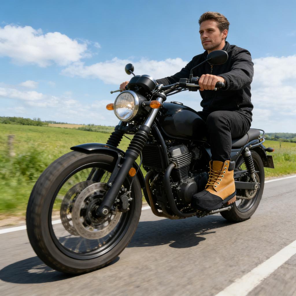 Ochraniacz Buta Motocyklowego - Osłona Dźwigni Zmiany Biegów i Ochraniacz Buta Dla Mężczyzn i Kobiet, Czarny