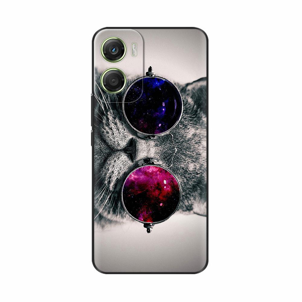 For Motorola Moto G06 4G Case Hot Flowers Painted Soft Black Silicone Phone Cases Bumper For Motorola Moto G06 4G Protect Cover
