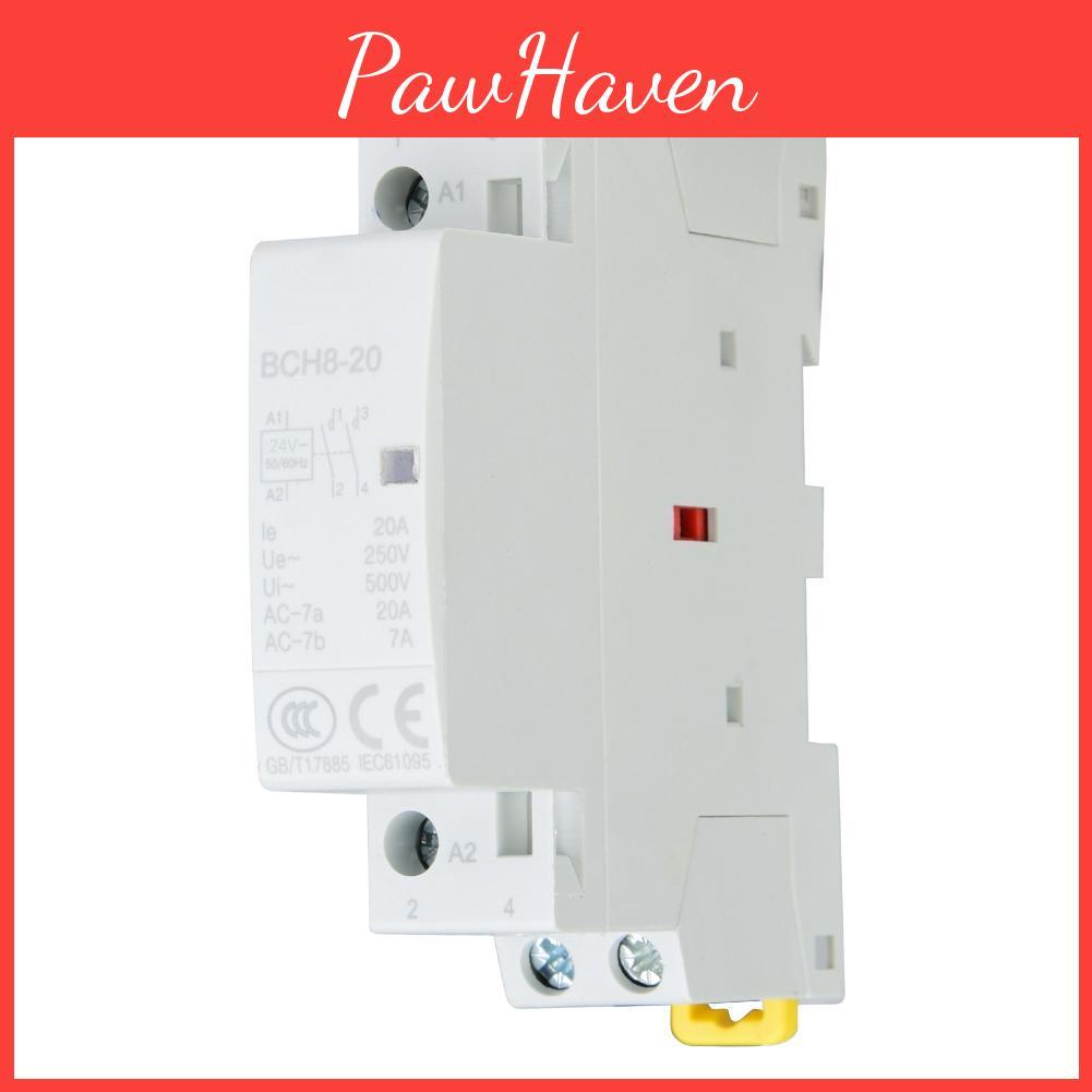 24v 2p 2no 20a 220v230v 5060hz Household Ac Contactor Din Rail Mount