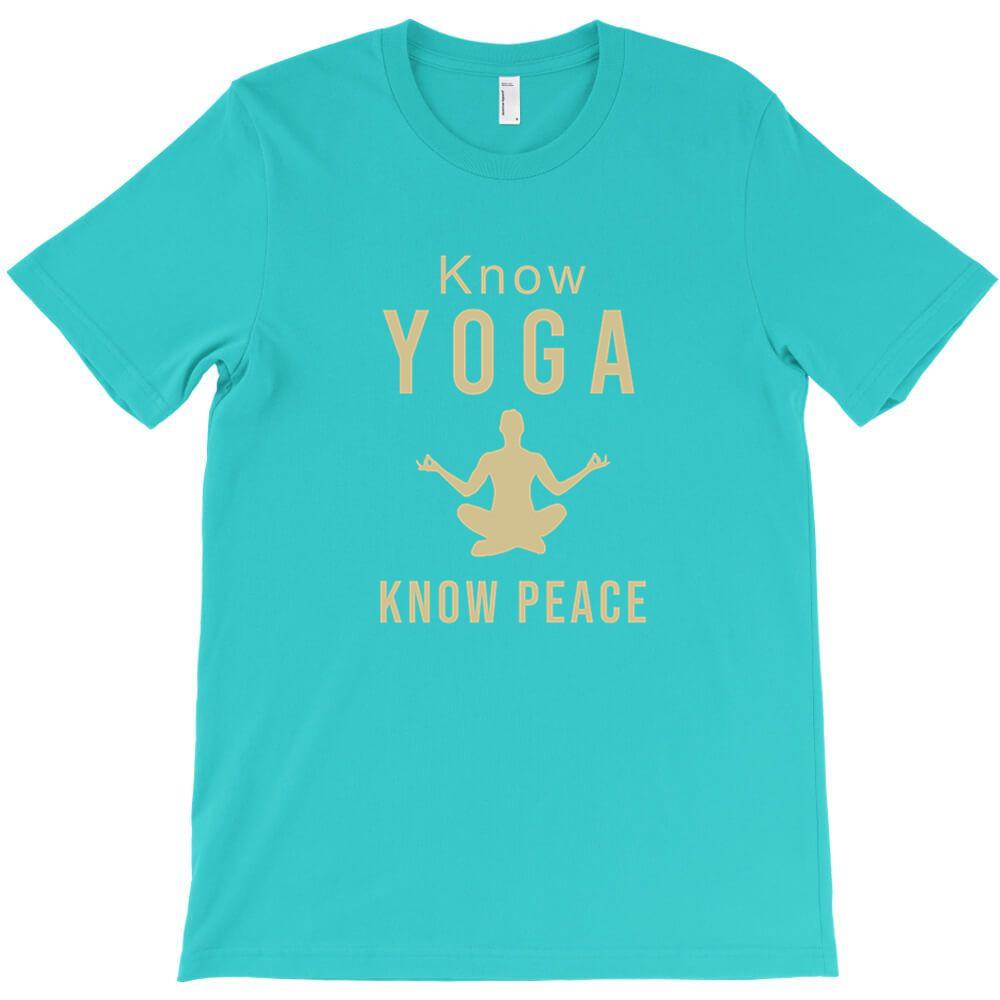 Know Yoga Know Peace T Shirt First Bunny Officer Mens Short Sleeve Shirt T Shirt